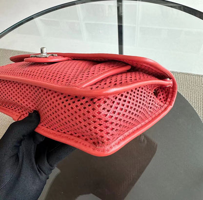 Flap Perforated French Riviera Up In The Air Bag Silver Hardware Series 17