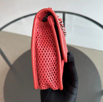 Flap Perforated French Riviera Up In The Air Bag Silver Hardware Series 17