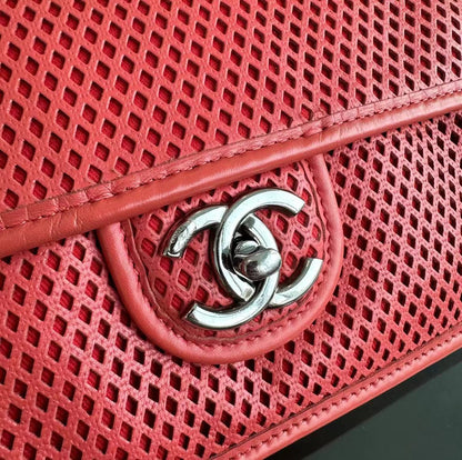 Flap Perforated French Riviera Up In The Air Bag Silver Hardware Series 17