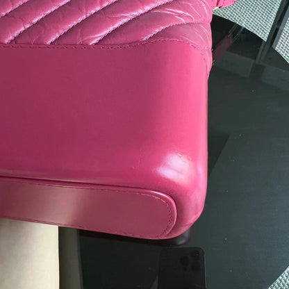 Gabrielle Medium 27CM Chevron Calfskin Hot Pink Two-tone Hardware