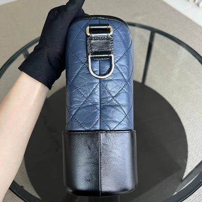 Gabrielle Medium Quilted Calfskin Blue Black Two-Tone Hardware Series 26