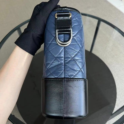 Gabrielle Medium Quilted Calfskin Blue Black Two-Tone Hardware Series 26