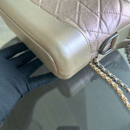Gabrielle Small Hobo Quilted Calfskin Iridescent Pink GHW No 27
