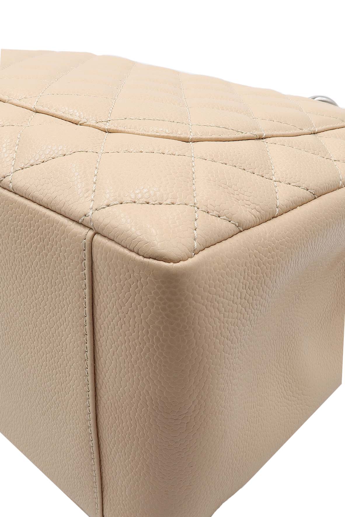 Grand Shopping Tote Beige with Silver Hardware Beige
