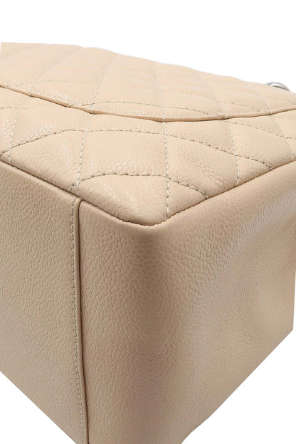 Grand Shopping Tote Beige with Silver Hardware Beige