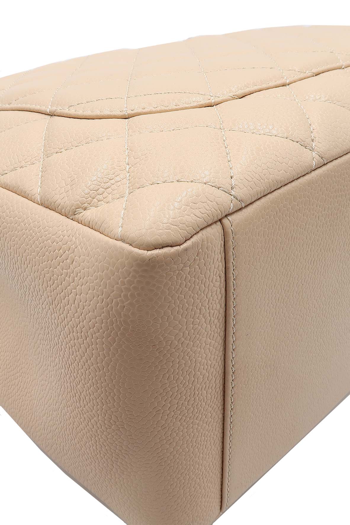 Grand Shopping Tote Beige with Silver Hardware Beige