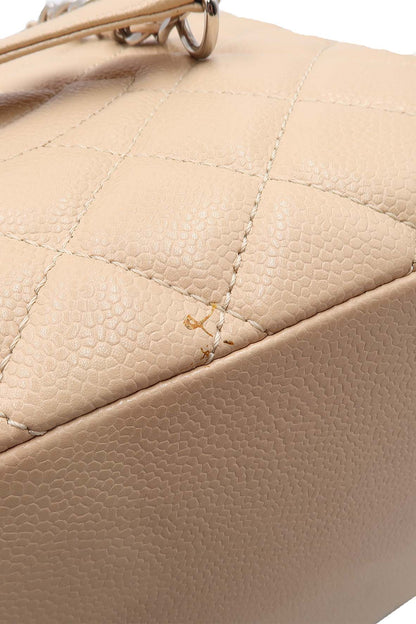 Grand Shopping Tote Beige with Silver Hardware Beige