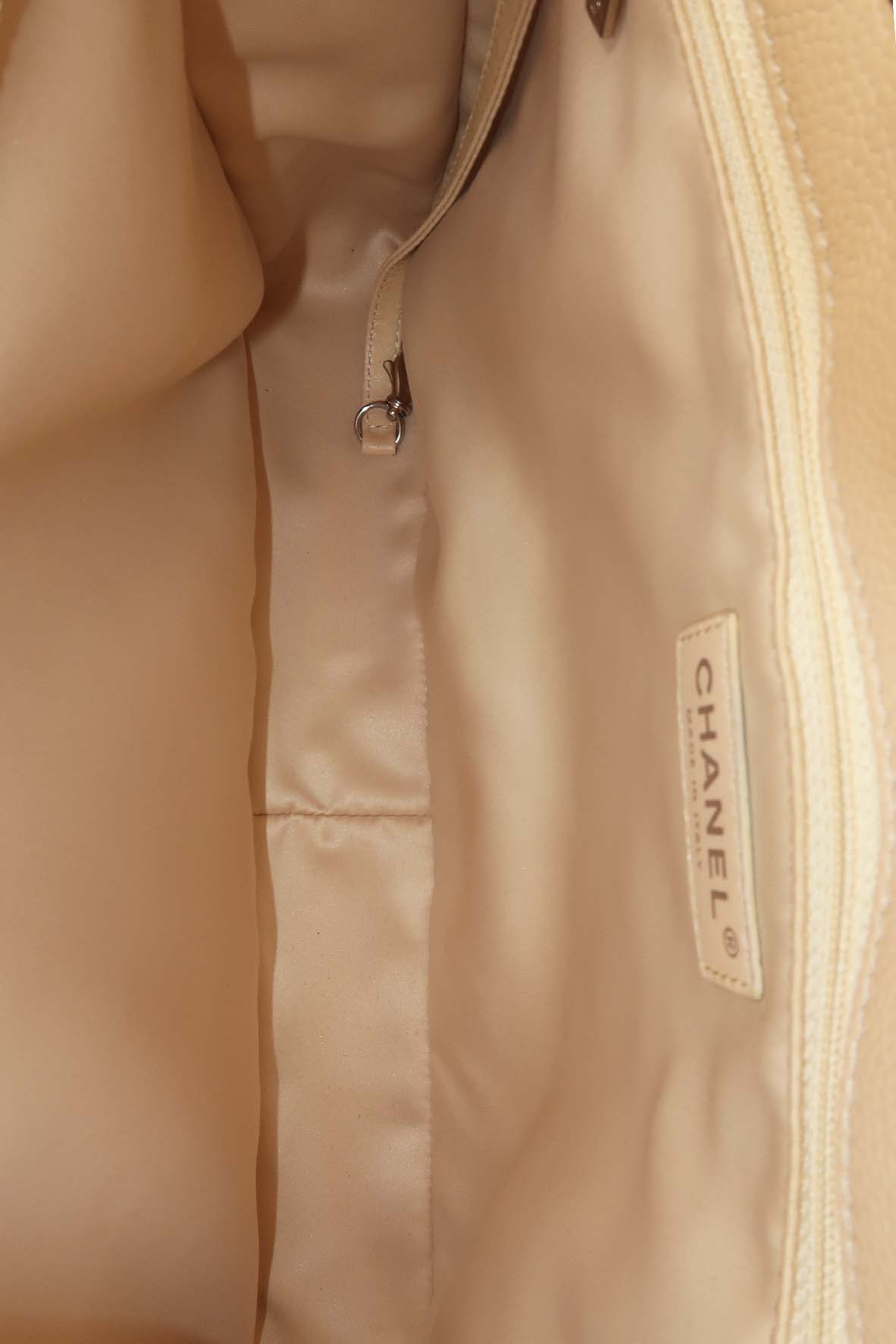 Grand Shopping Tote Beige with Silver Hardware Beige