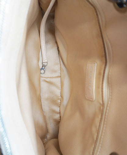 Grand Shopping Tote Quilted Caviar Leather SHW Cream
