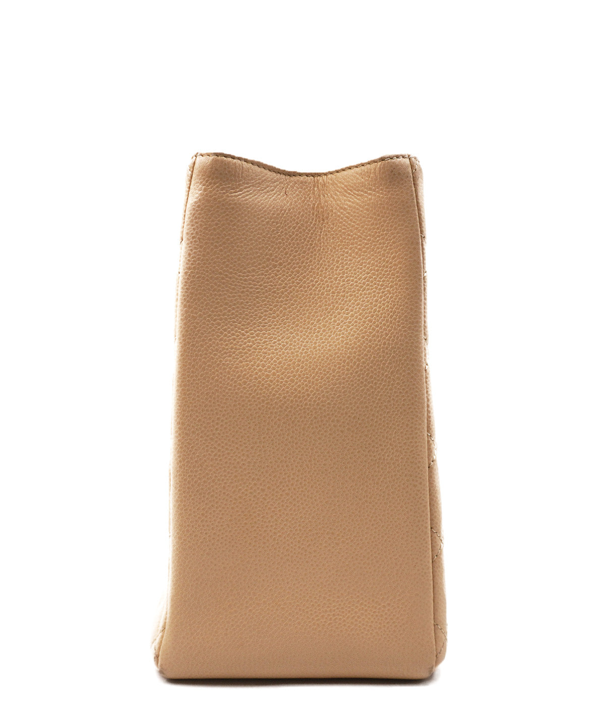Grand Shopping Tote Quilted Caviar Leather SHW Cream