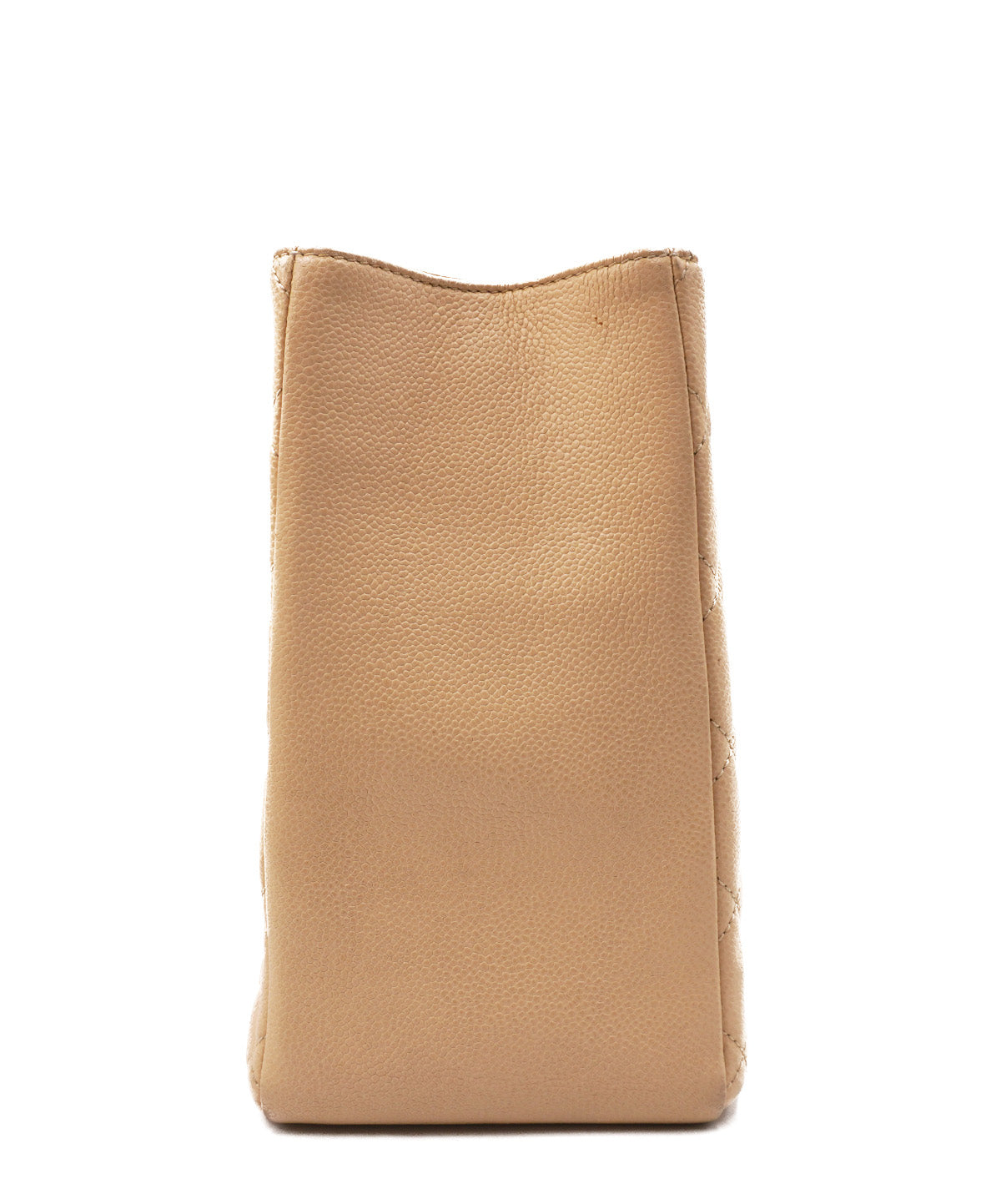 Grand Shopping Tote Quilted Caviar Leather SHW Cream