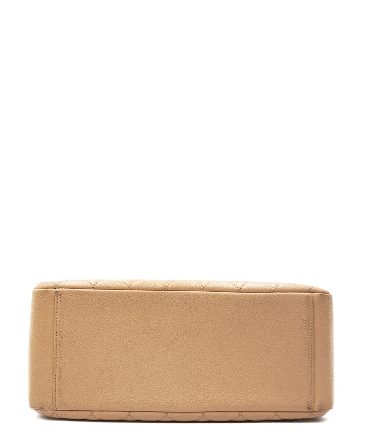Grand Shopping Tote Quilted Caviar Leather SHW Cream