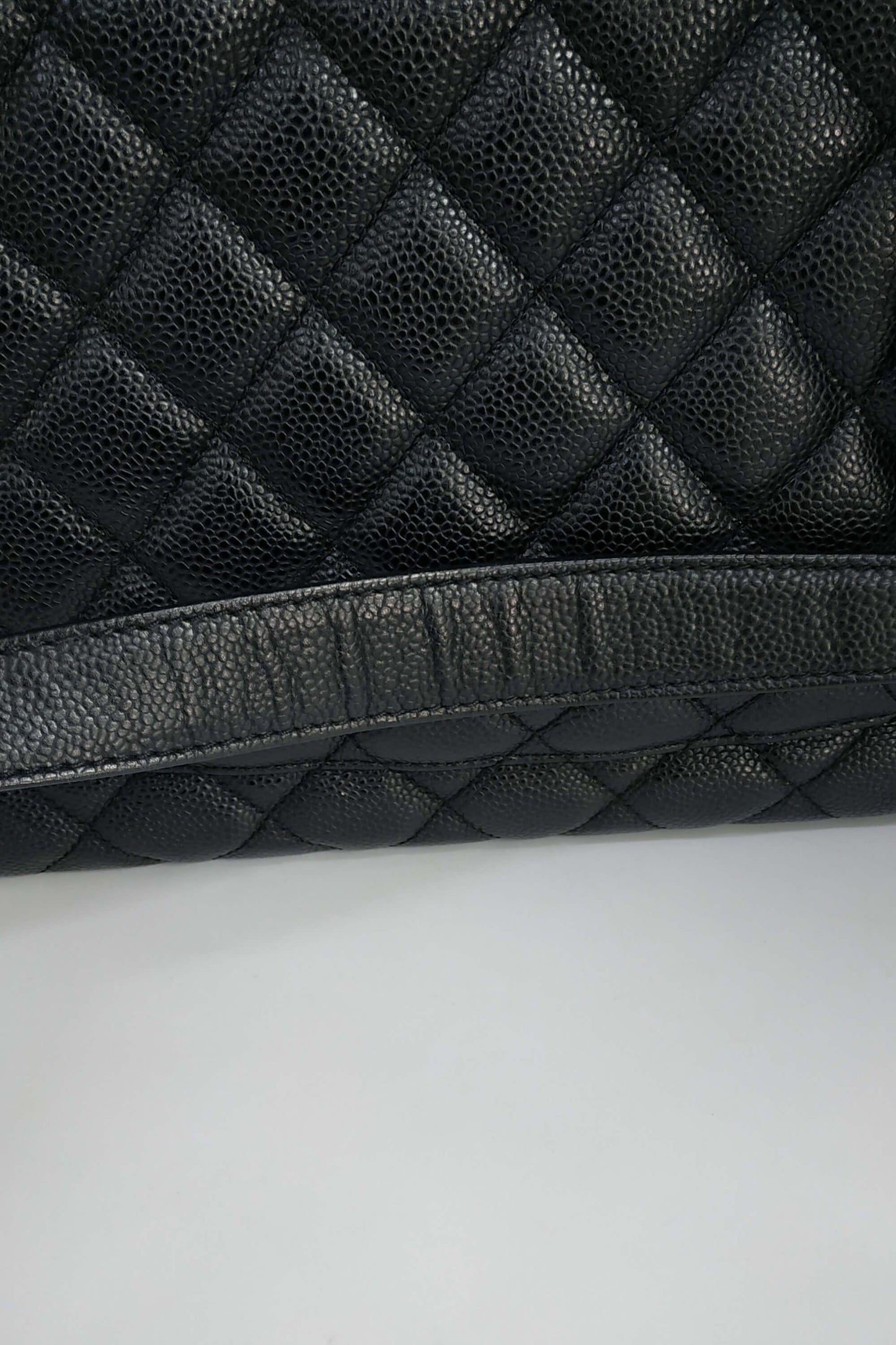 Grand Shopping Tote Black with Gold Hardware