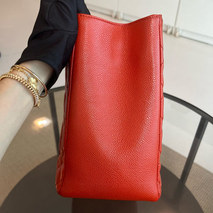 GST Grand Shopping Tote Caviar Salmon Red No.17