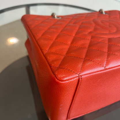 GST Grand Shopping Tote Caviar Salmon Red No.17
