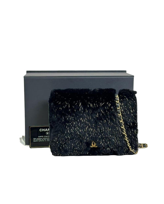 Chanel Black Fur Bag