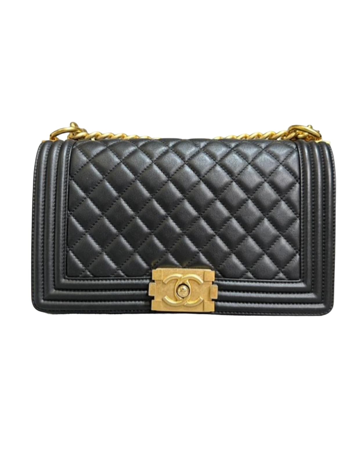 Chanel Black Med Boy with GHW