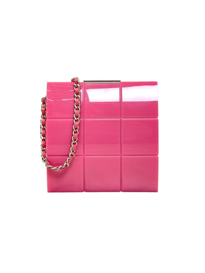 Chanel Pink Chocolate Bar Vintage Clutch