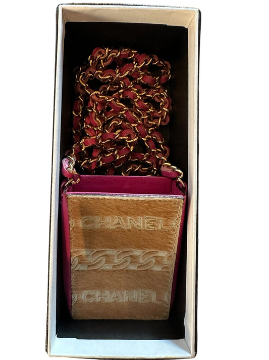 Chanel Pink Leather Necklace Accessory