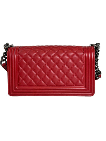 Chanel Red Medium Boy Bag