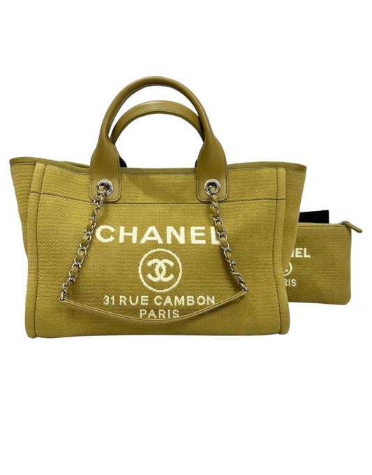 Chanel Small Deuville Light Olive Tote Bag - Small