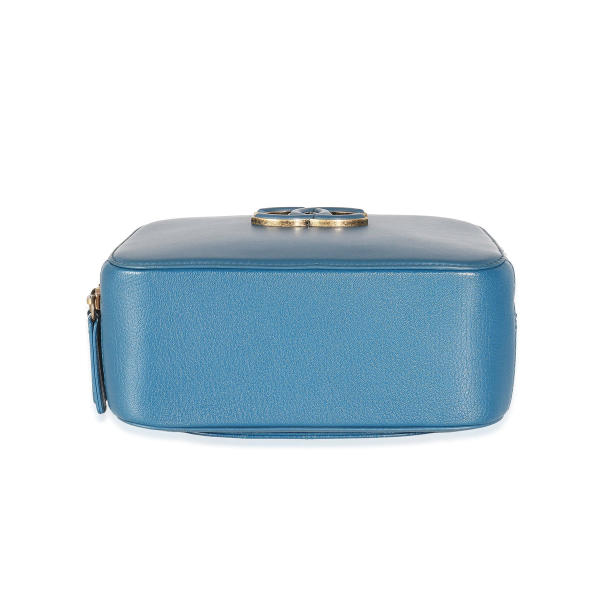 Blue Calfskin Quilted Goatskin Coco Curve Vanity Case