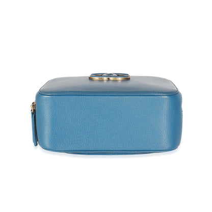 Blue Calfskin Quilted Goatskin Coco Curve Vanity Case