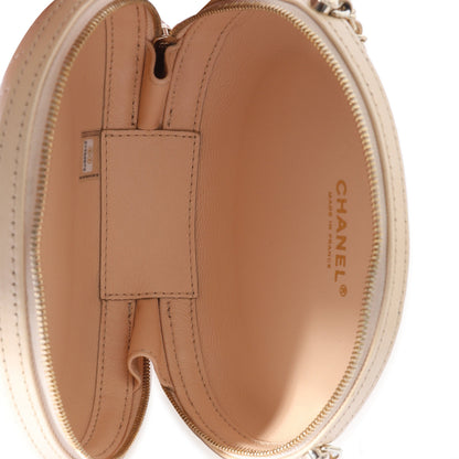 Chanel Beige Chevron Leather City Evening Box Bag