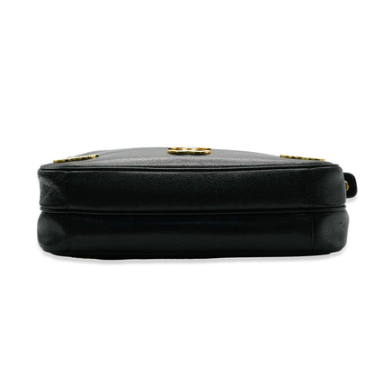 Chanel Black Caviar Triple CC Chain Tote