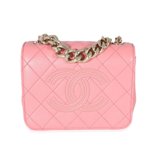Chanel Pink Quilted Calfskin Beauty Begins Flap Bag