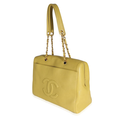 Chanel Vintage Caviar Timeless CC Shopper Tote