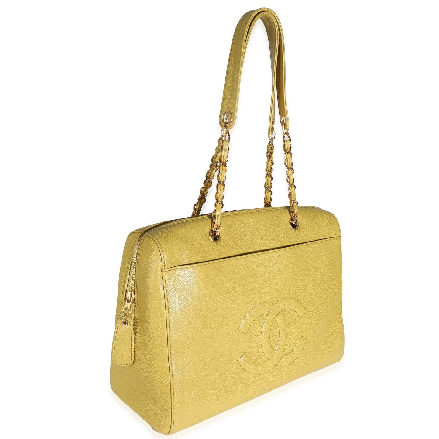 Chanel Vintage Caviar Timeless CC Shopper Tote
