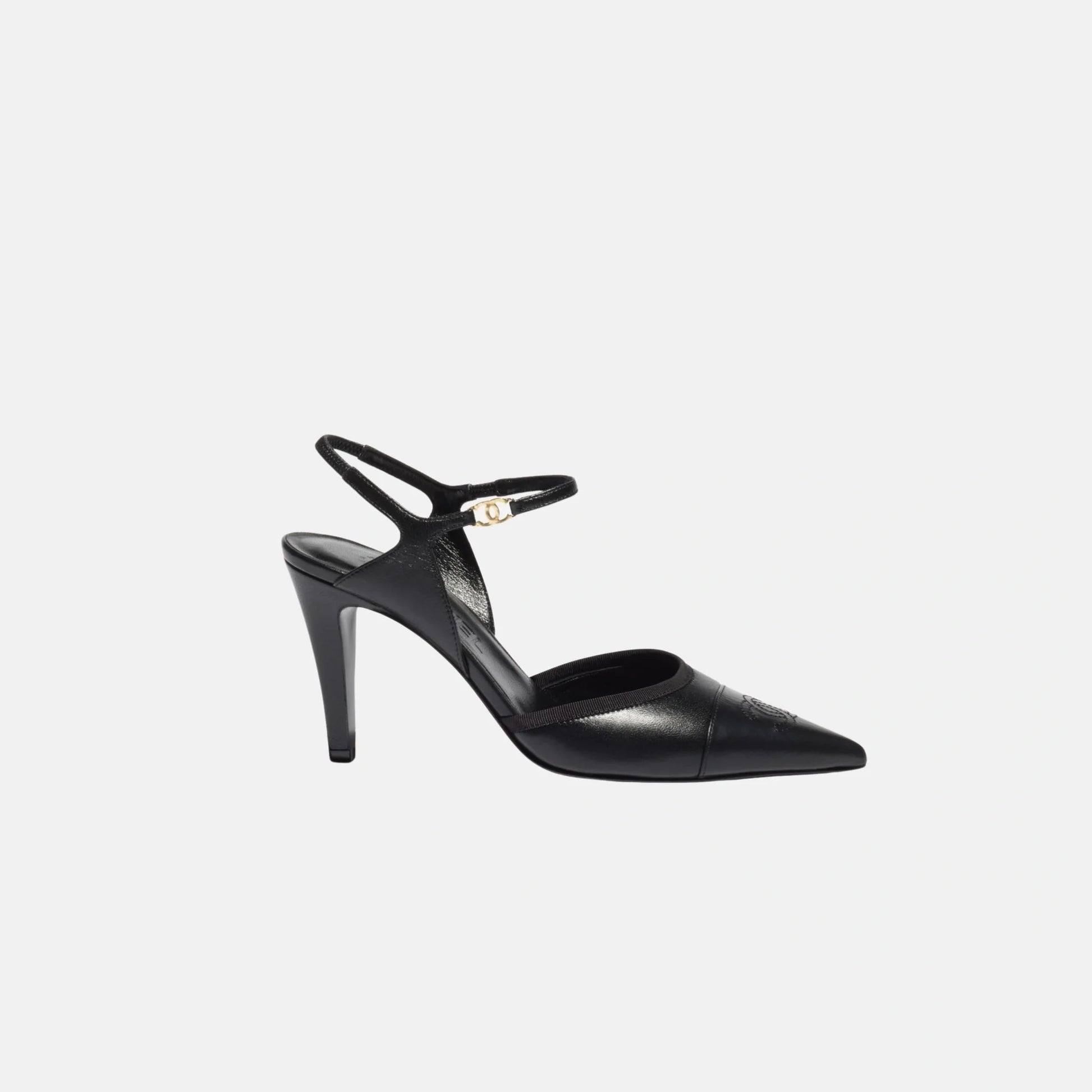 Chanel Heel Slingbacks in Iridescent Lambskin, Side