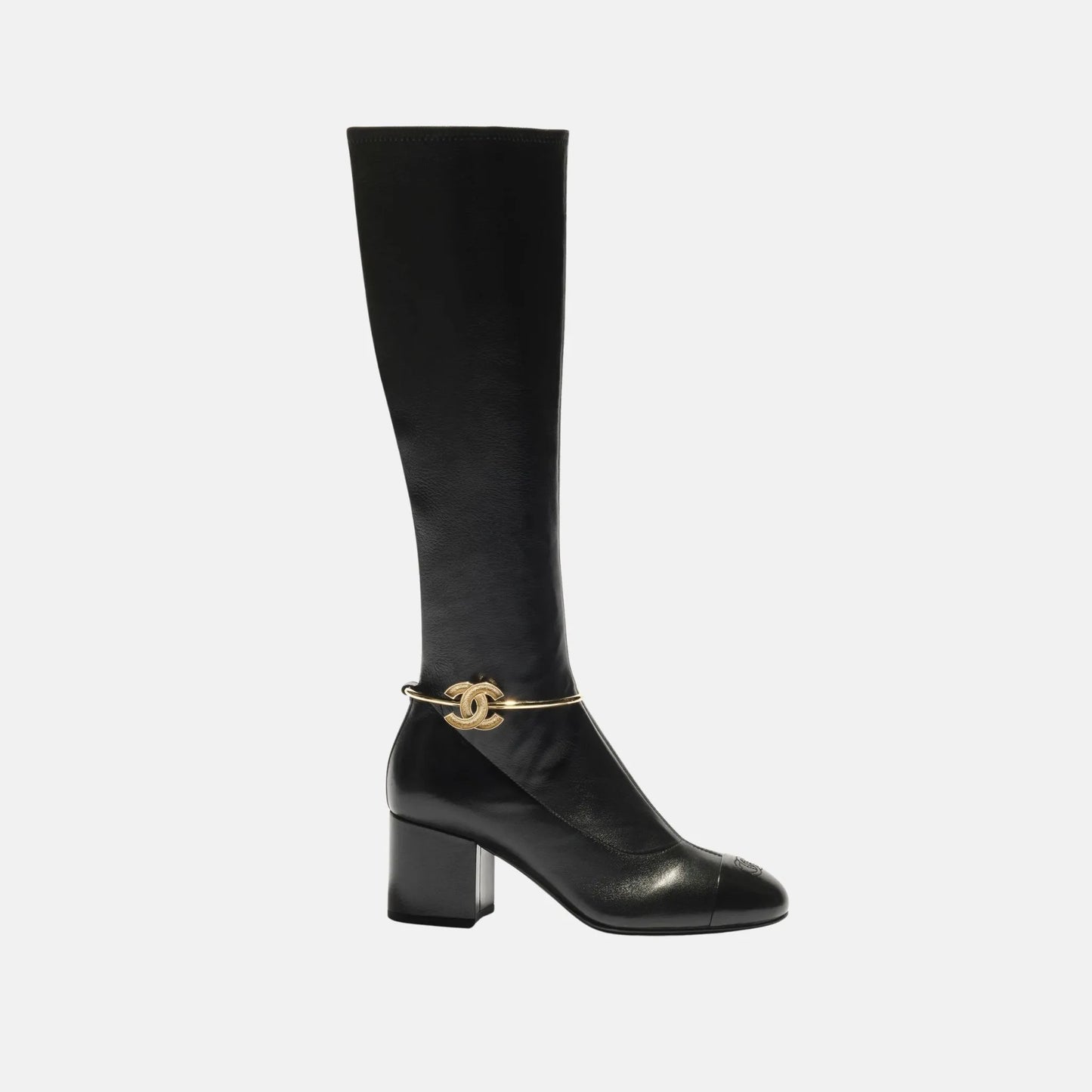 Chanel High Boots in Stretch Lambskin and Lambskin, Side