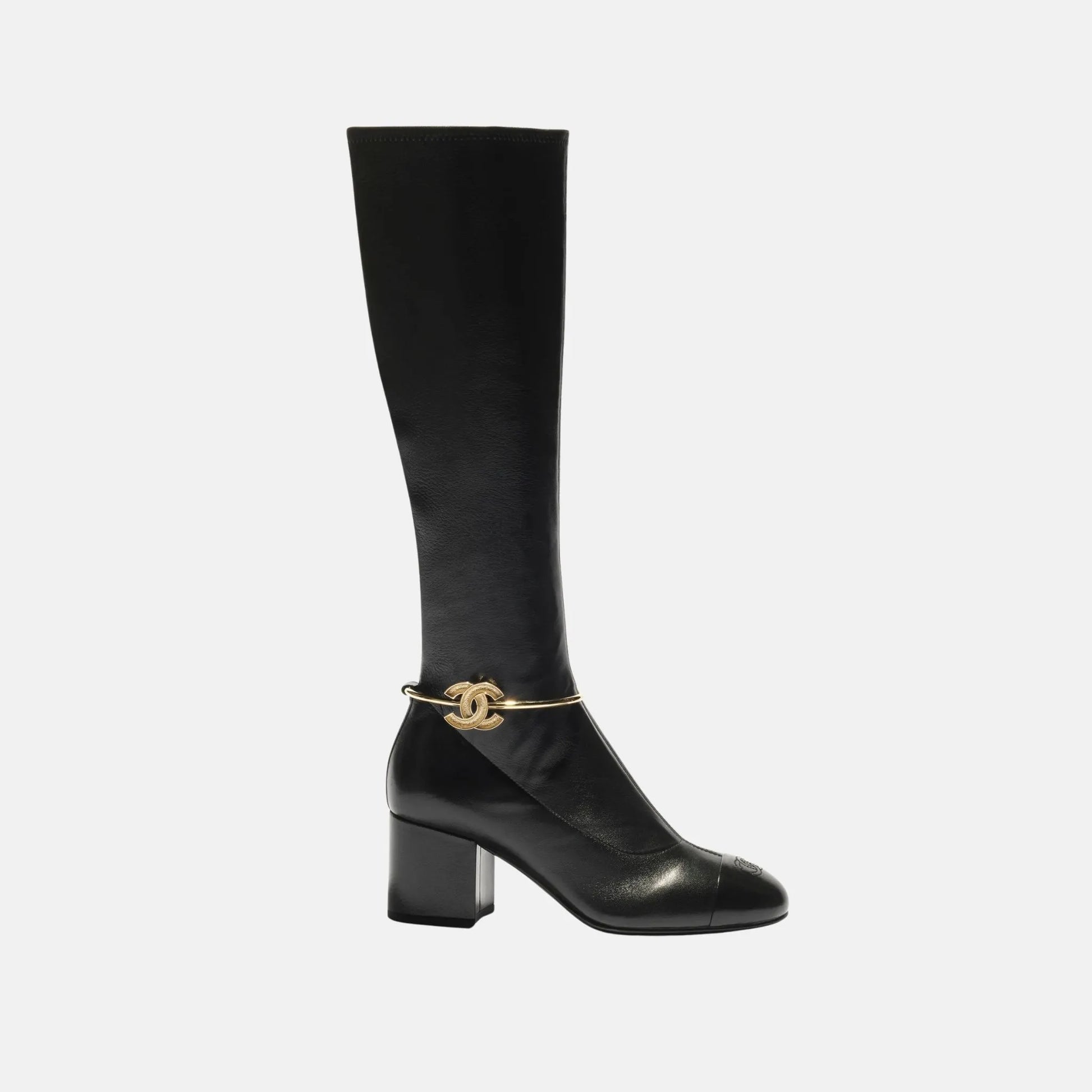 Chanel High Boots in Stretch Lambskin and Lambskin, Side