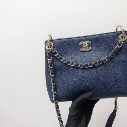 Caviar Hobo Bag Navy Blue