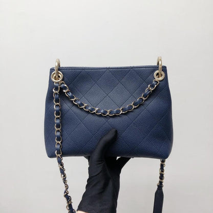 Caviar Hobo Bag Navy Blue