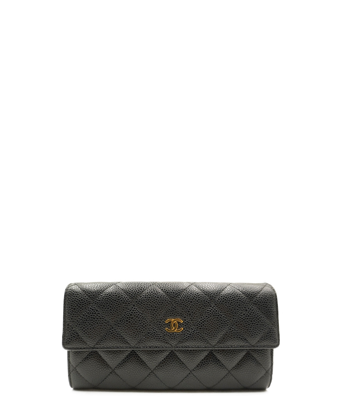 Interlocking CC Logo Continental Wallet Black