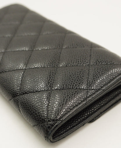 Interlocking CC Logo Continental Wallet Black