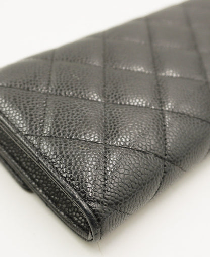 Interlocking CC Logo Continental Wallet Black