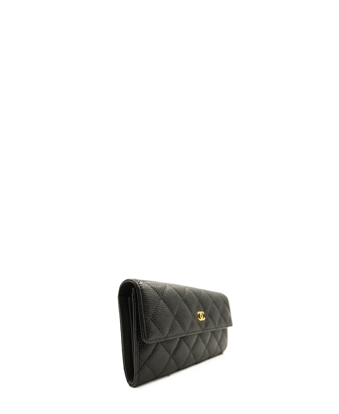 Interlocking CC Logo Continental Wallet Black