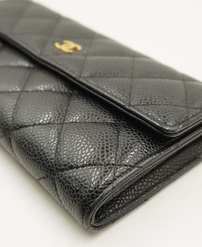 Interlocking CC Logo Continental Wallet Black