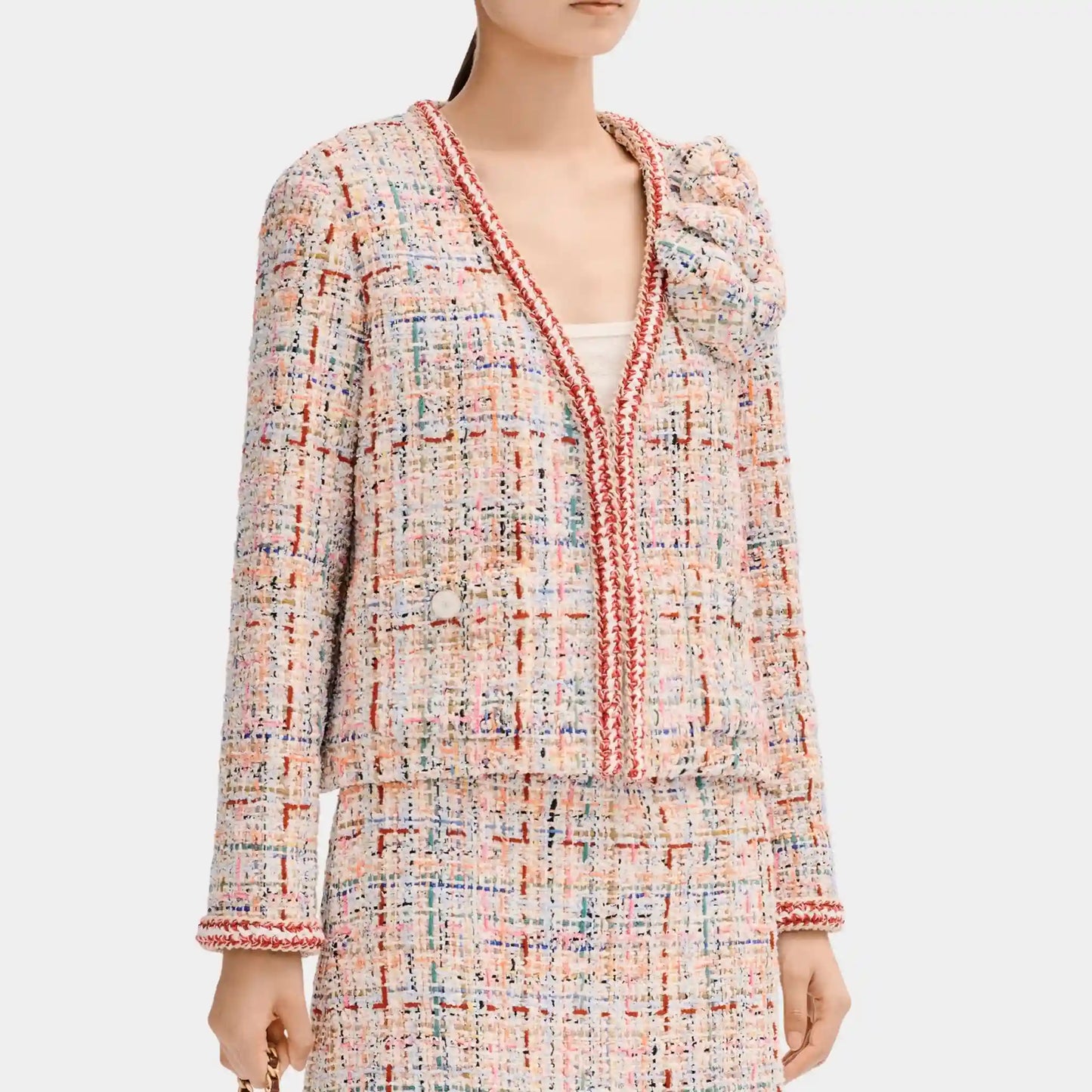 Chanel Jacket in Multicolor Cotton Tweed, Front