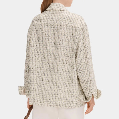 Jacket in Silk and Cotton Tweed