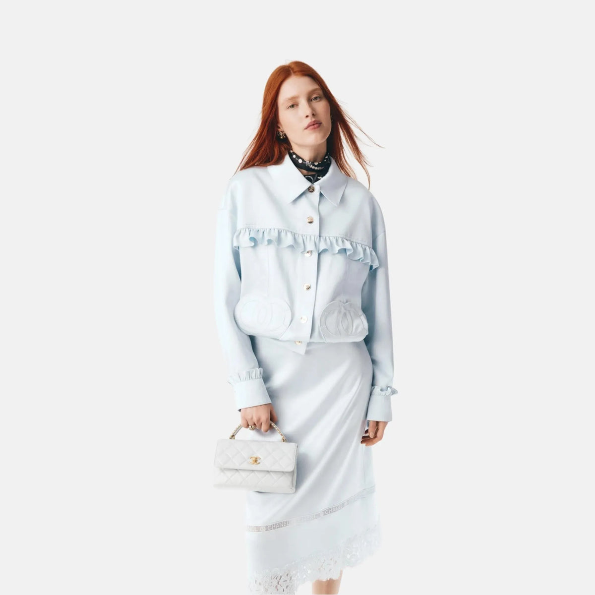 Chanel Jacket in Silk Satin, Front