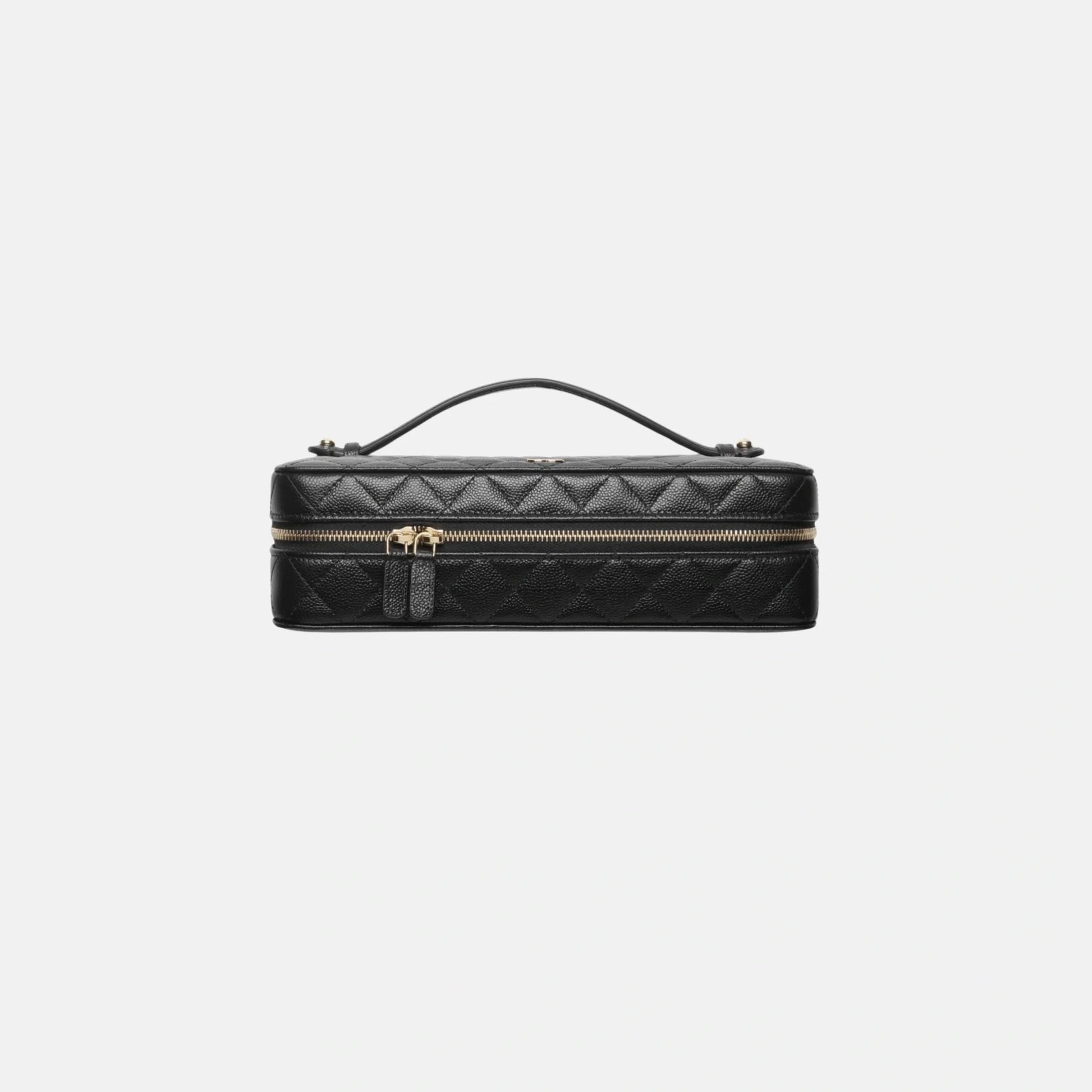 Chanel Jewellery Box in Grained Shiny Calfskin and Gold Tone Metal