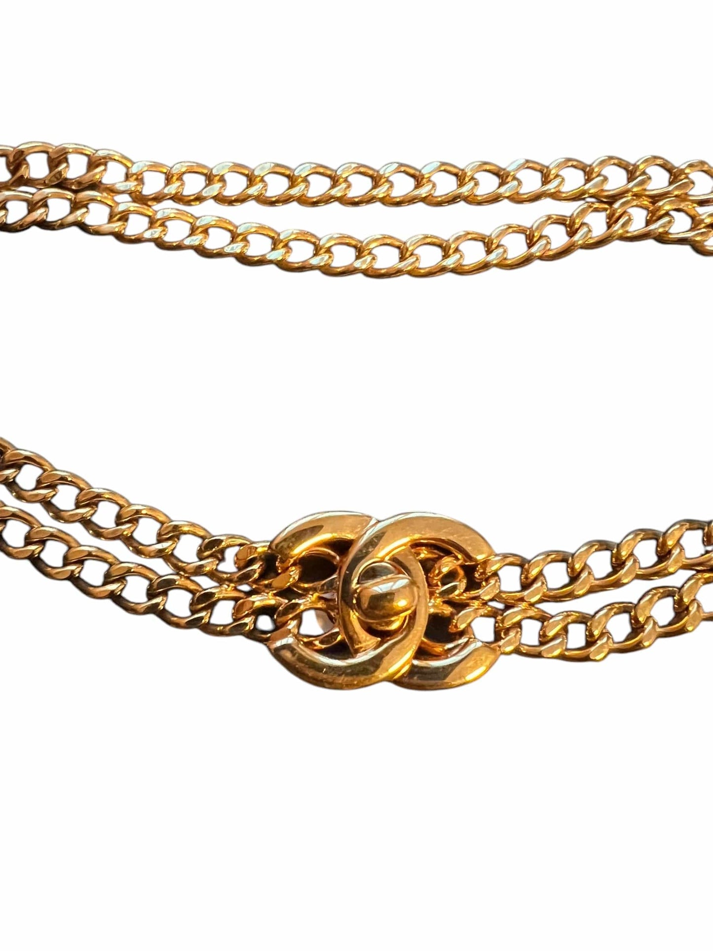 Chanel Gold Double Chain Turnlock Choker DXBK0161