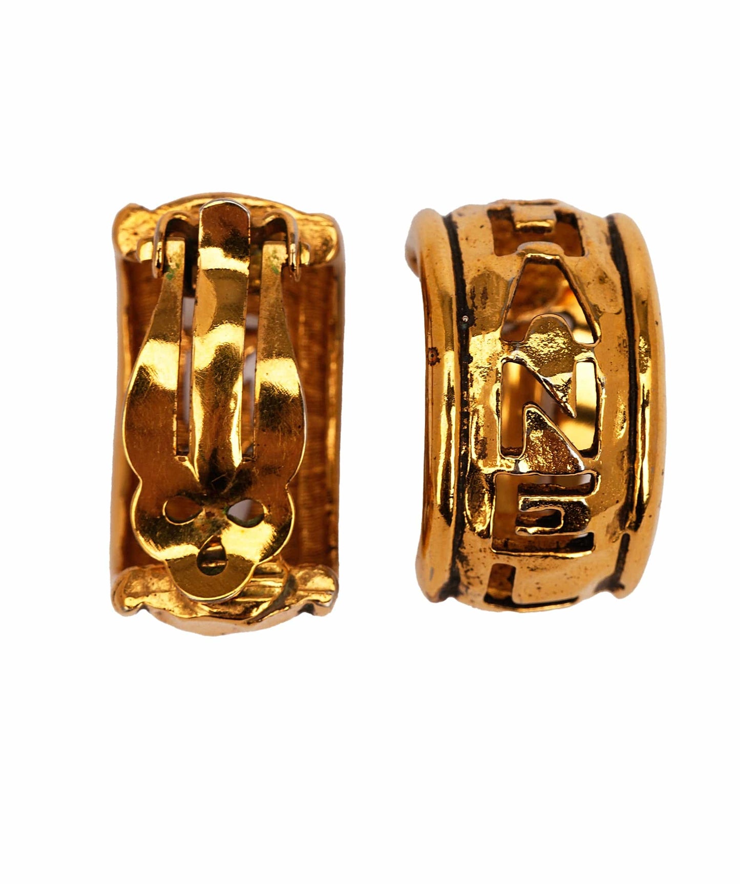 Chanel Logo Cutout Clip On Hoops  AVC2037