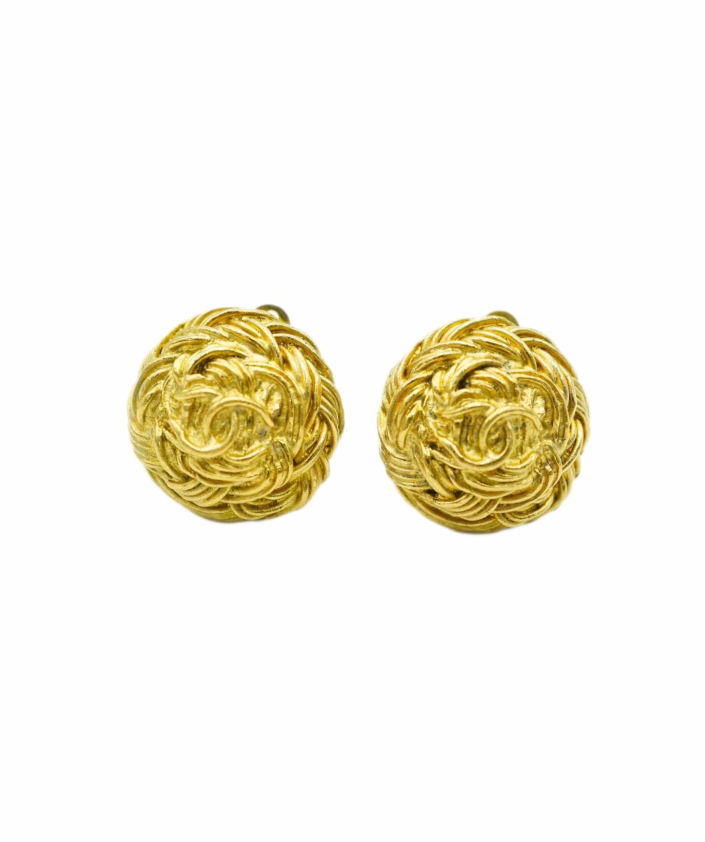 CHANEL Vintage 95P CC Cocomark Clip-On Earrings DBXS2111