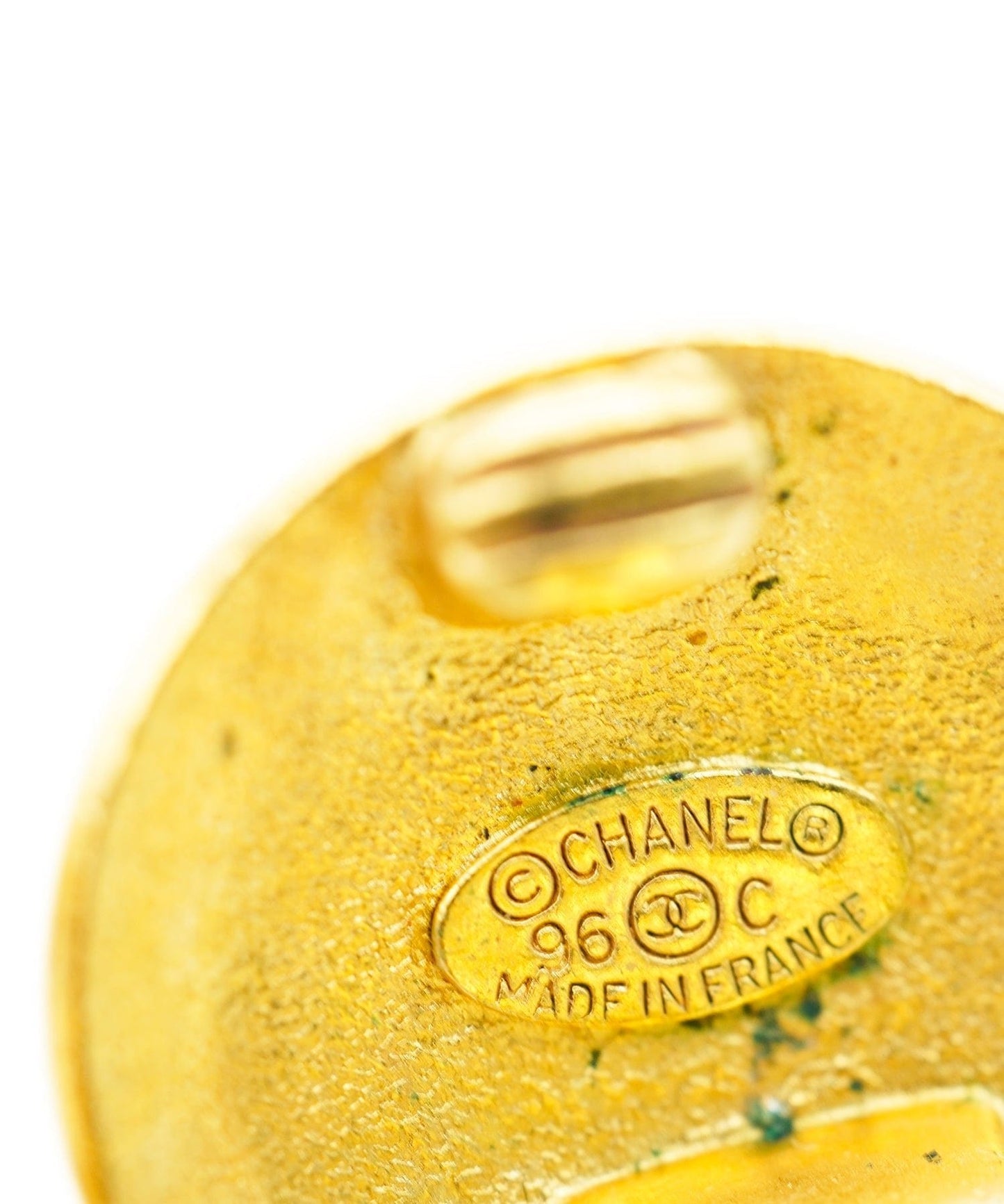 CHANEL Vintage 96C Cocomark CC Button Earrings DBXS2122